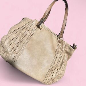 Tan Leather Tote Bag